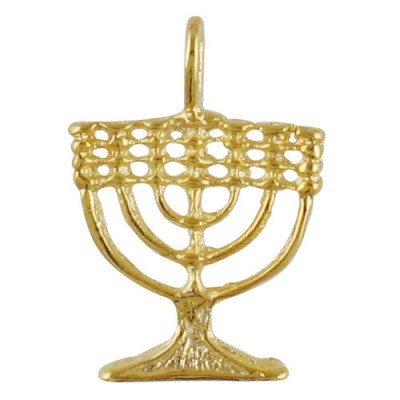 Gold Filled Seven Branch Menorah Pendant